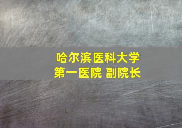 哈尔滨医科大学第一医院 副院长